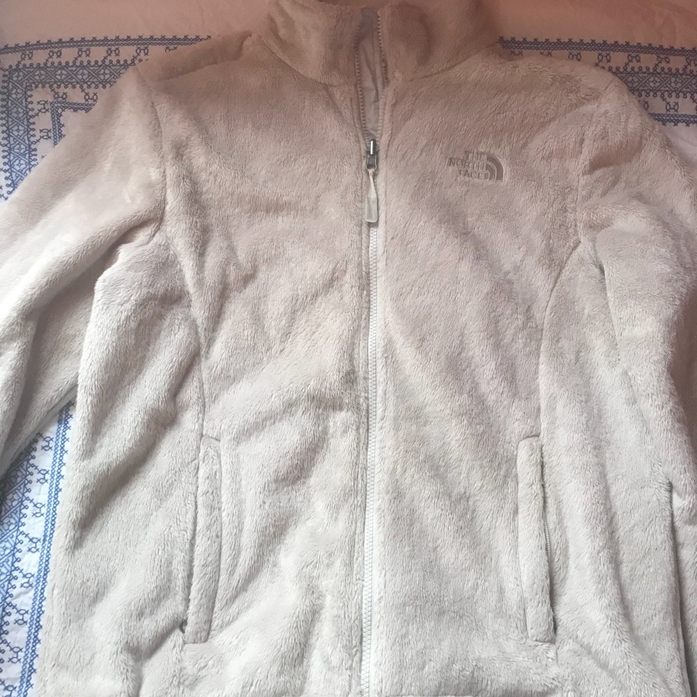 White Northface "Oso" Full-Zip Fleece